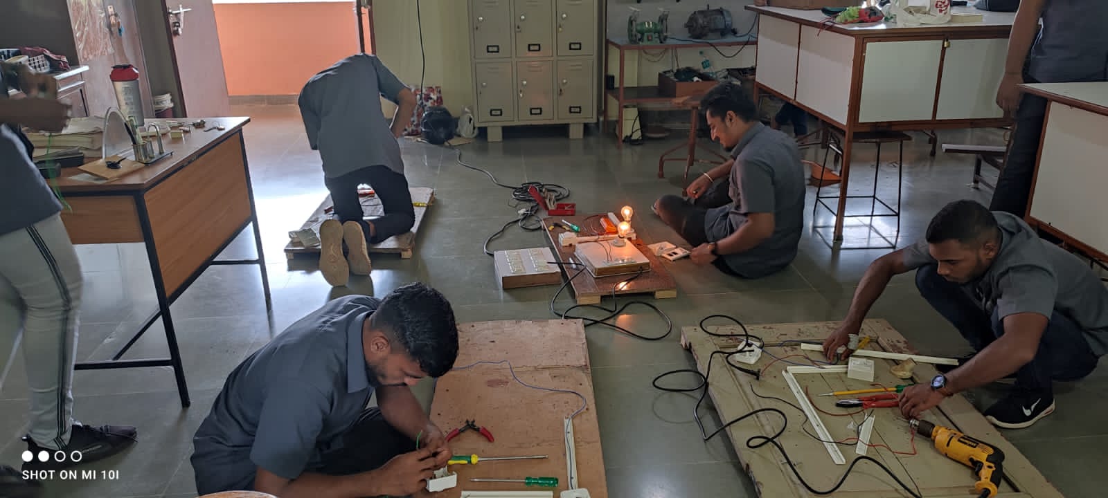 The course is designed to give students hands-on experience practicing electrical activities. 